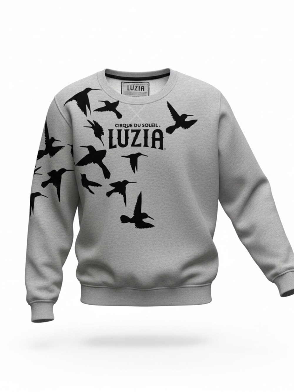 LUZIA Cirque du Soleil Grey Graphic Crewneck Sweater NWOT